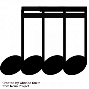 four sixteenth notes